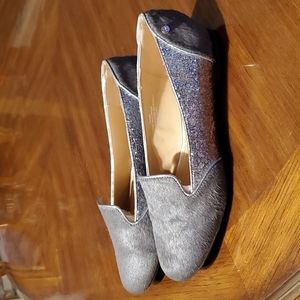 Iman Pony Hair and Glitter Flats size 7.5